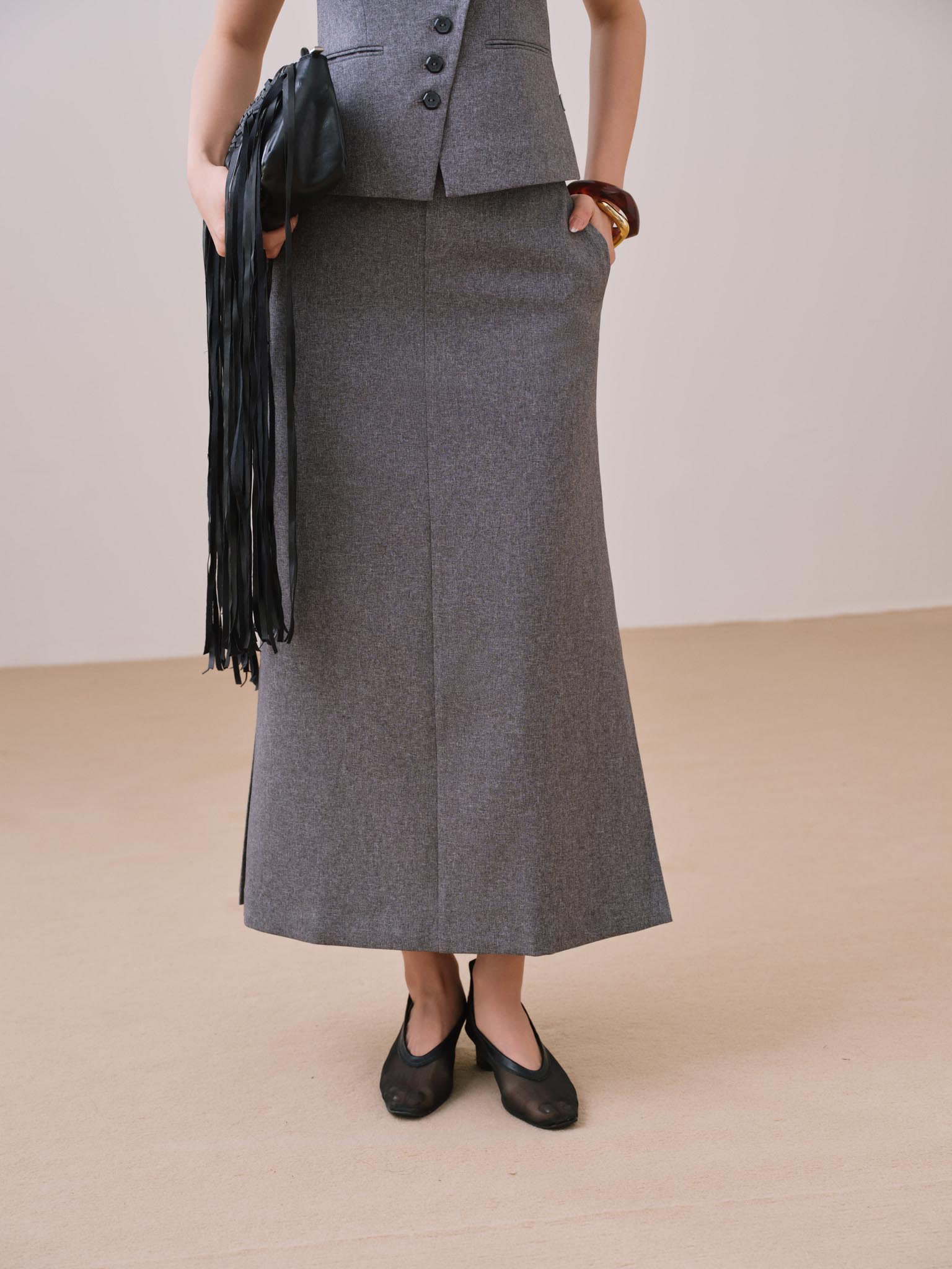 Chân váy A bổ mảnh cạp liền_A.1-3182